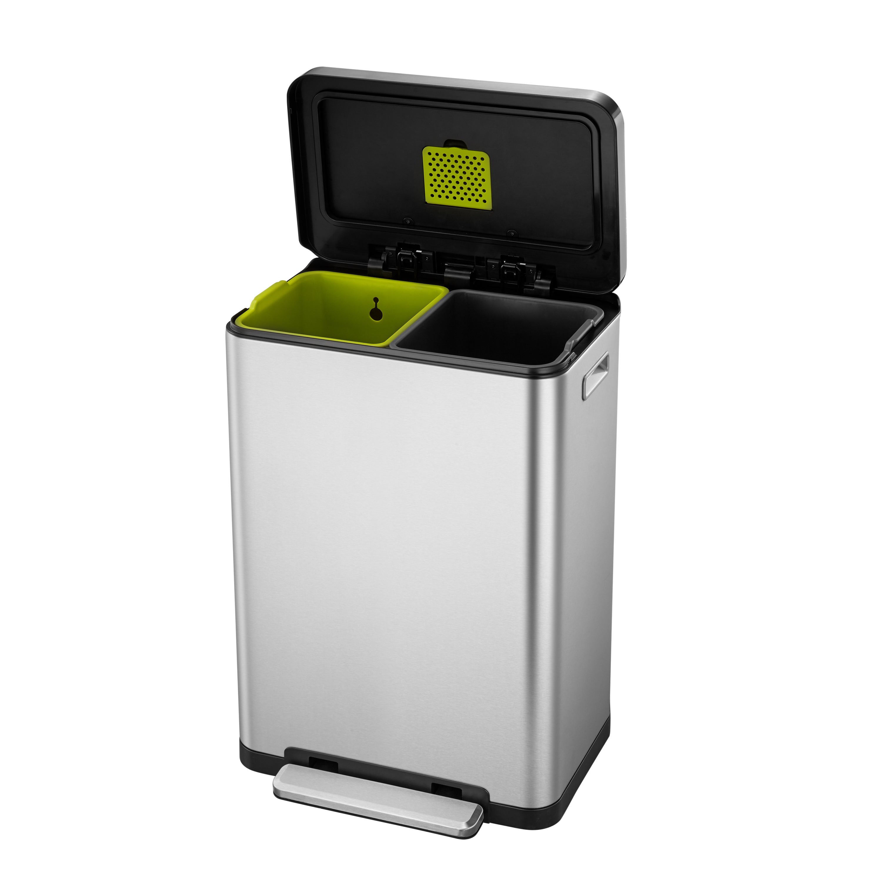 EKO Pedaalemmer X-Cube 2x20 L matzilverkleurig
