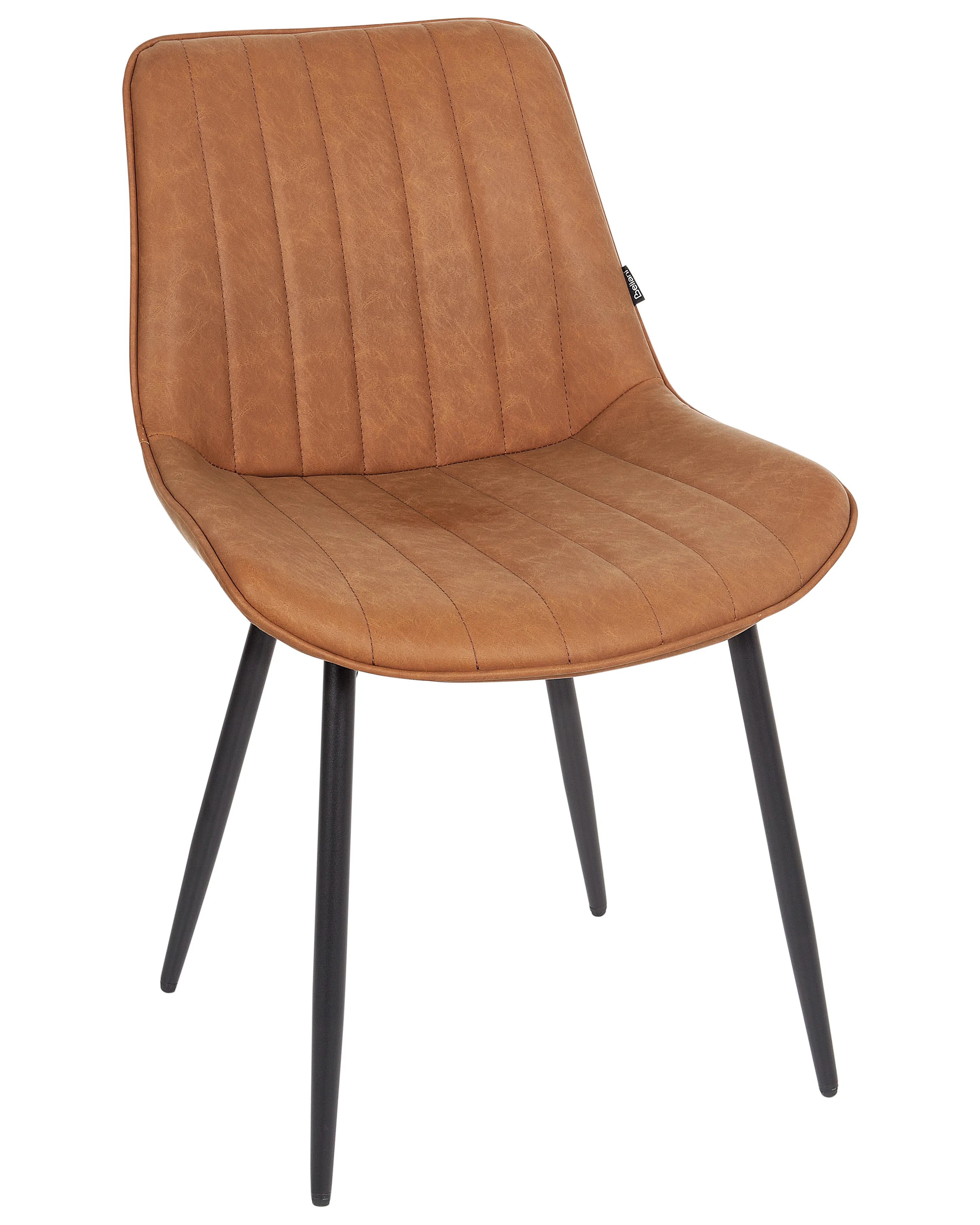 Set van 2 eetkamerstoelen DUBROVNIK Kunstleer Bruin