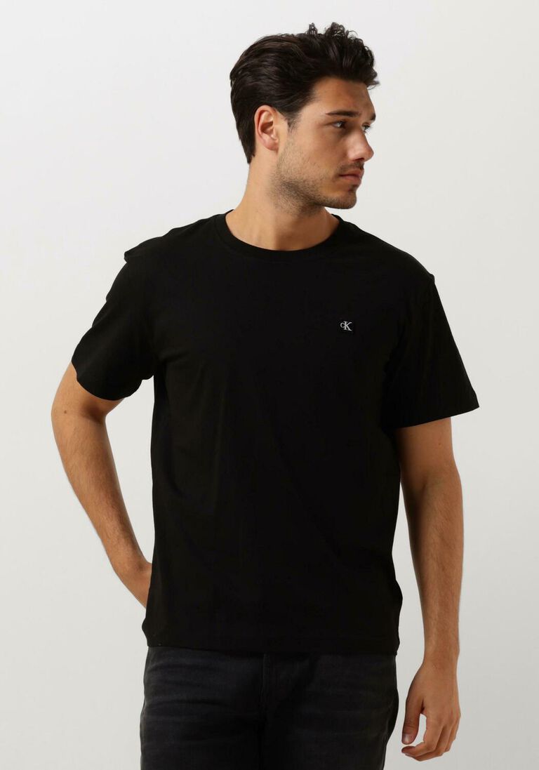 CALVIN KLEIN zwarte calvin klein t-shirt ck embro badge tee