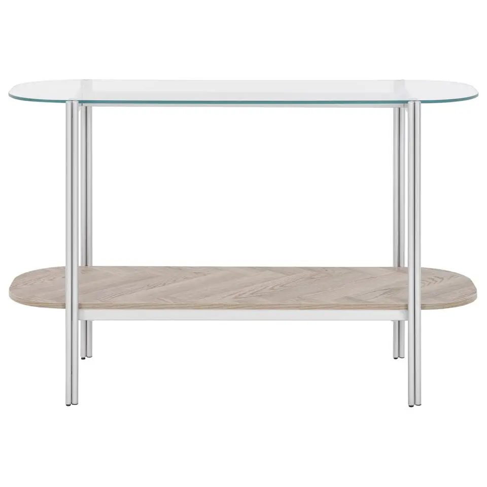 LOVELL - Sidetable - Lichtbruin/Zilver - Hout