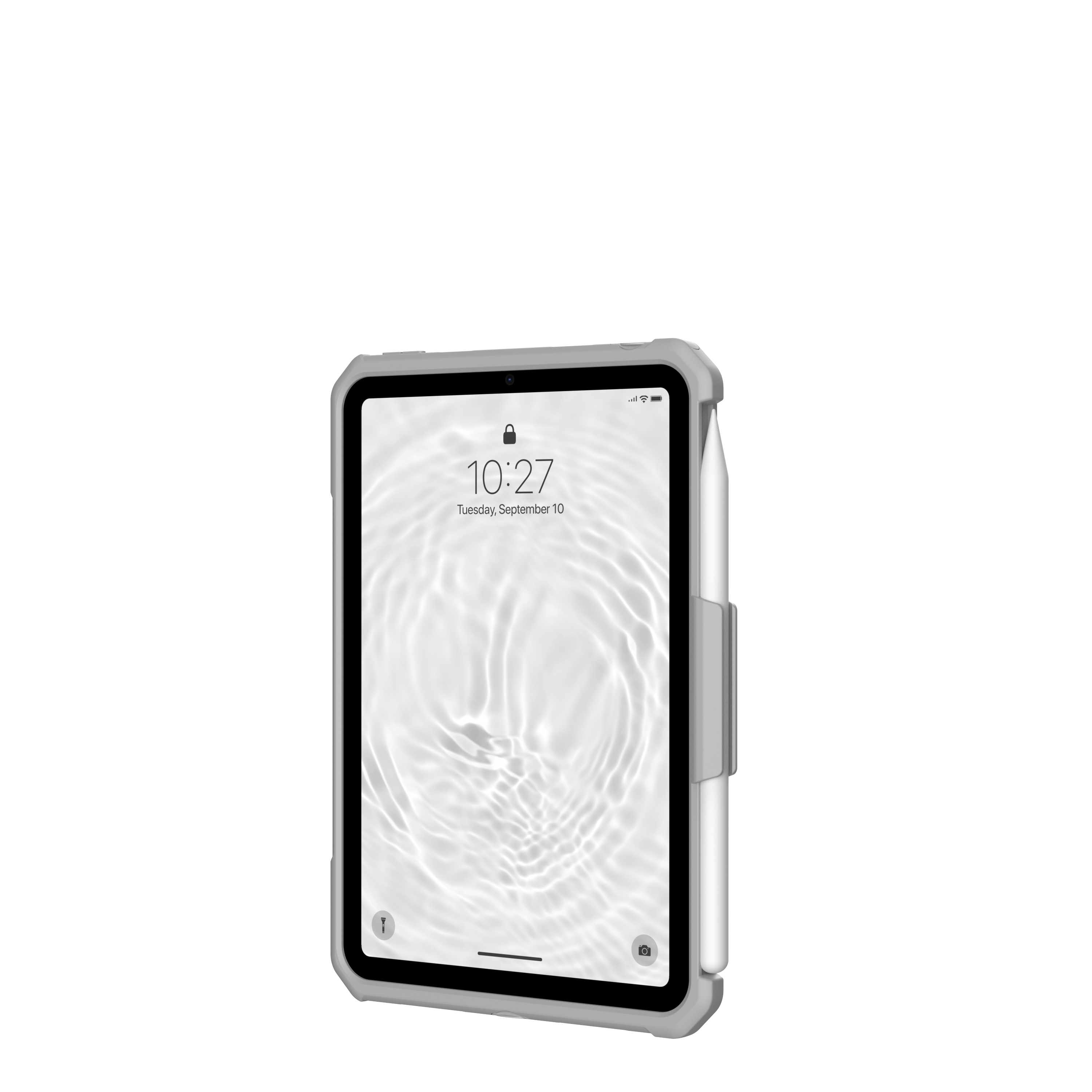 iPad Mini 7 (2024) / Mini 6 (2021) Outdoor Schutz Hülle Back Cover Scout   Kickstand   Apple Pencil Halterung (124013BH4130) - Weiss