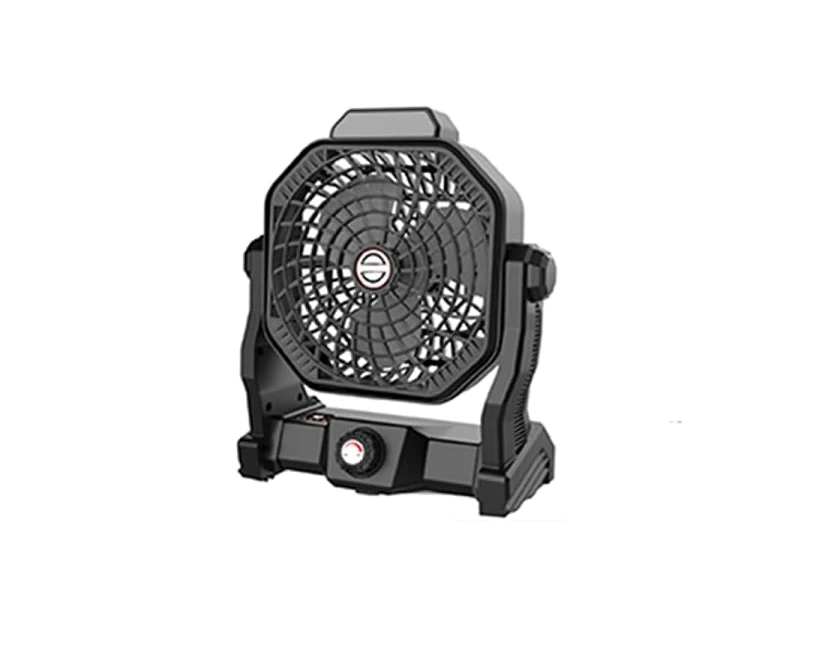 Mini Ventilateur Portable Avec Lumière LED et Batterie 10400mAh noir V