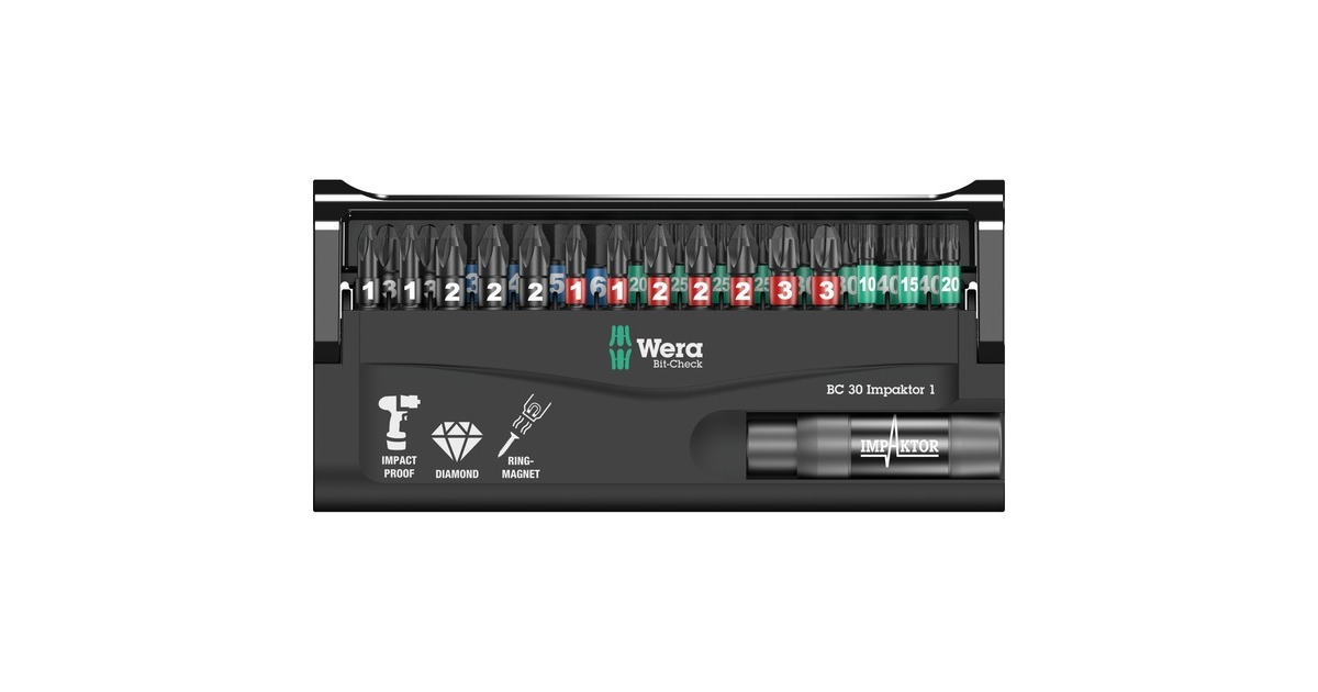 WeraBit-Check 30 Impaktor 1 bitset  (30-delig)