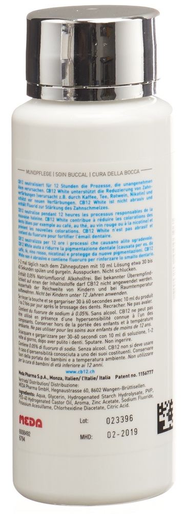 CB12 white Mundspülung Lös Fl 250 ml
