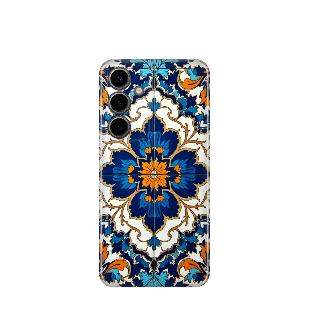 Samsung Galaxy S24 Plus Kunststoff Hülle Majolika Royale - Blau