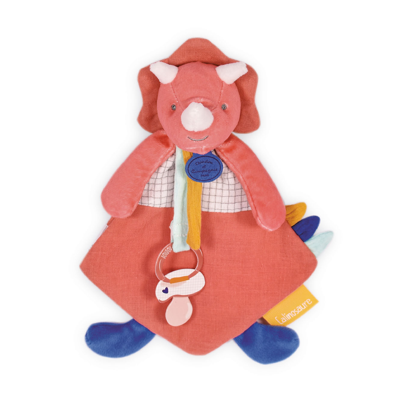 Doudou et Compagnie Attache-Sucette Lou orange