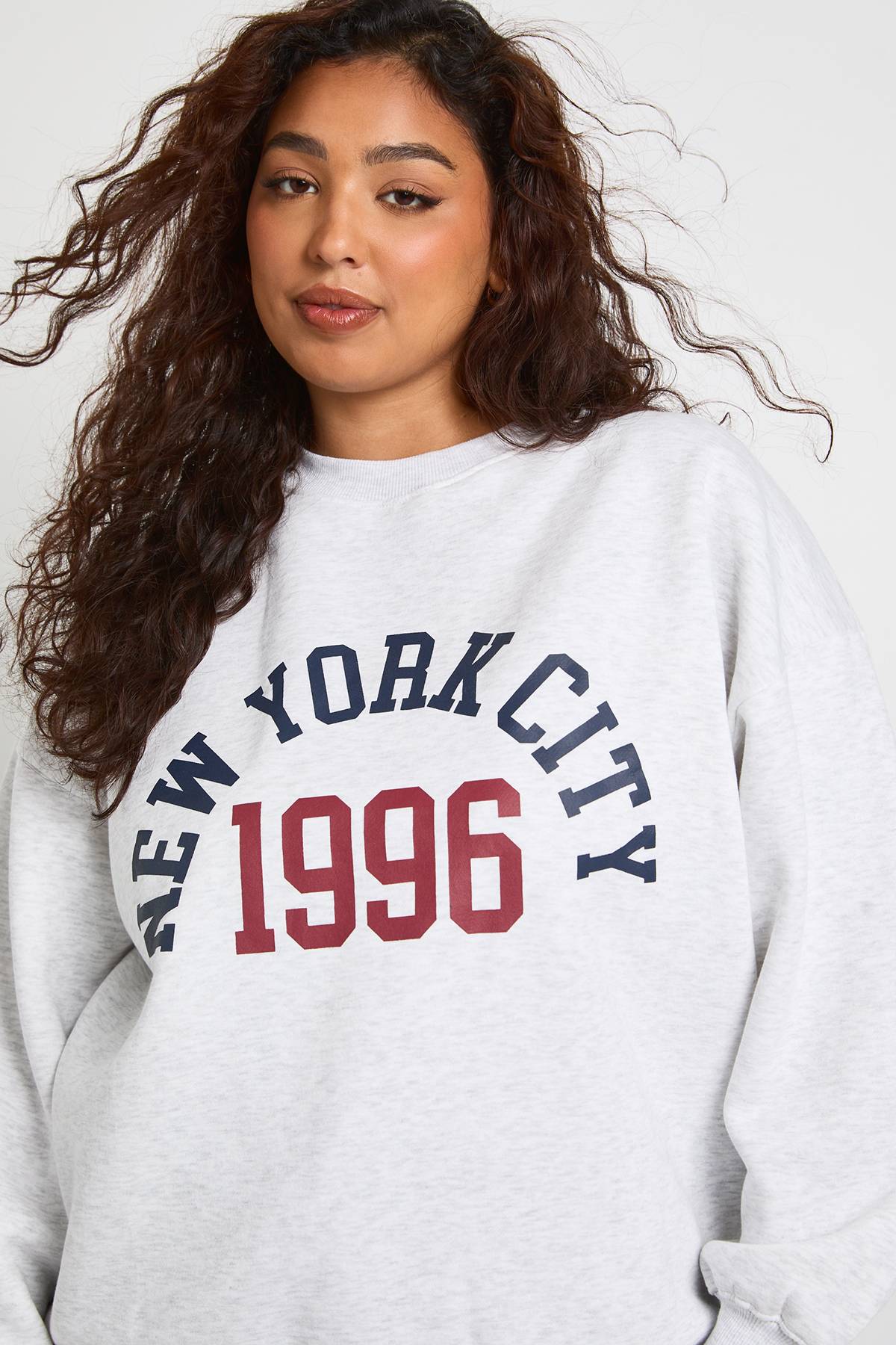 boohoo Plus Sweat-shirt Oversize New York City