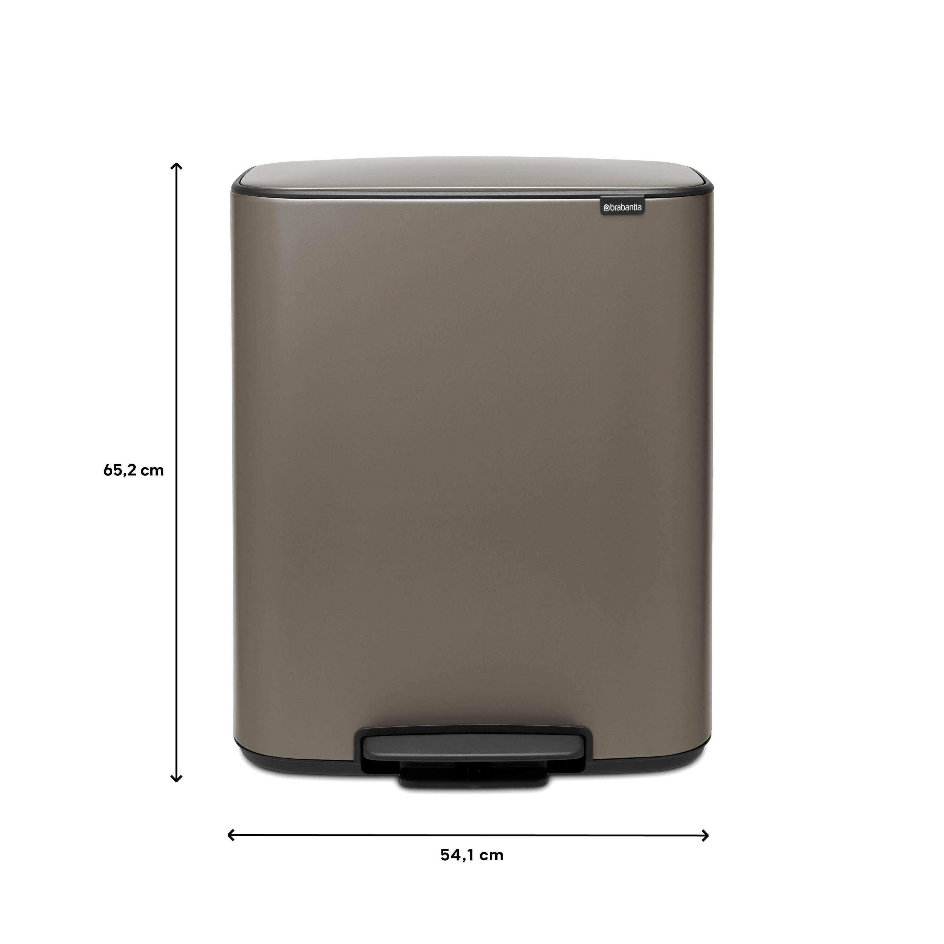 Brabantia Bo Pedaalemmer 2 x 30 L - Platinum