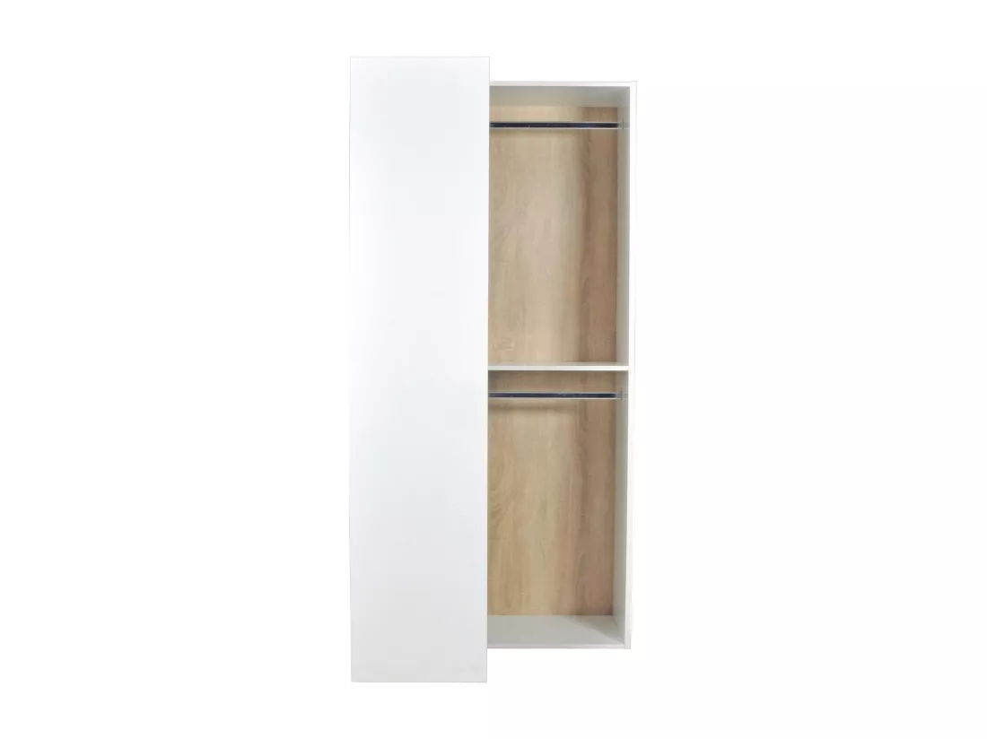 Dressing d'angle modulable - L84,5 cm - Blanc et naturel - TAMOKA