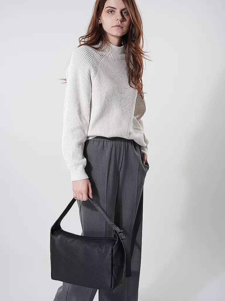 LIEBESKIND BERLIN Ledertasche - Hobo Bag LOU Medium schwarz