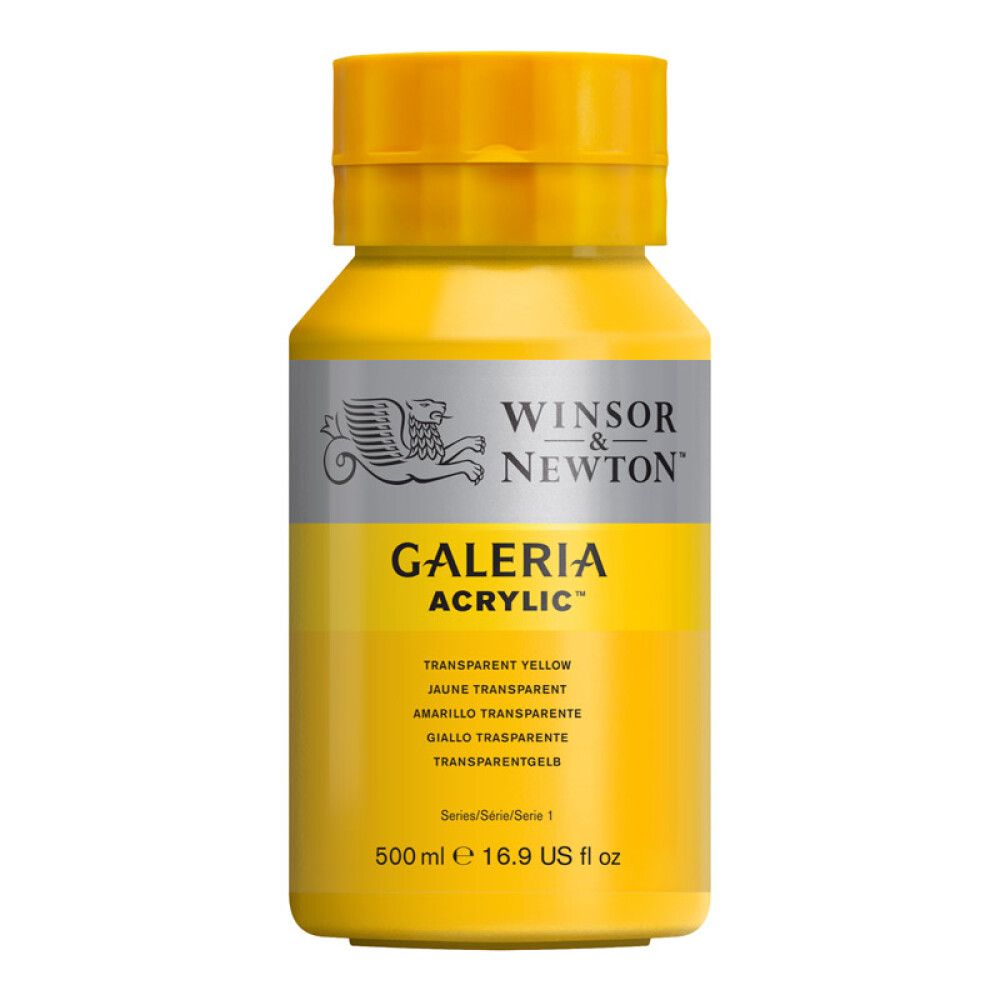 AKRYLFARGE W&N GALERIA NR 653 TRANSPARENT GUL 500ML