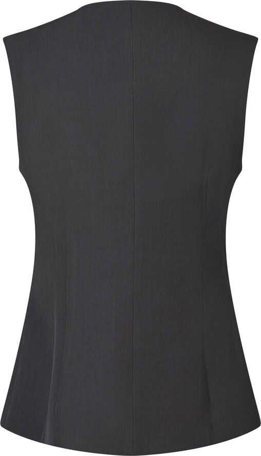 Neo Noir Fabia Structure Waistcoat Dark grey