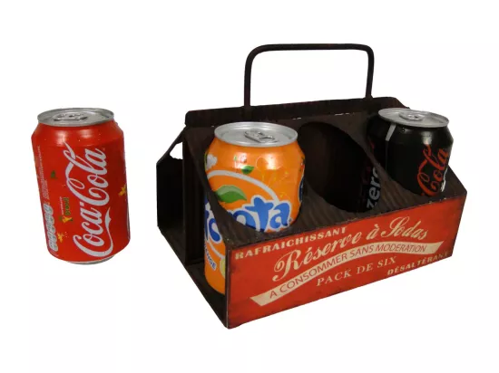Range canettes en fer antique