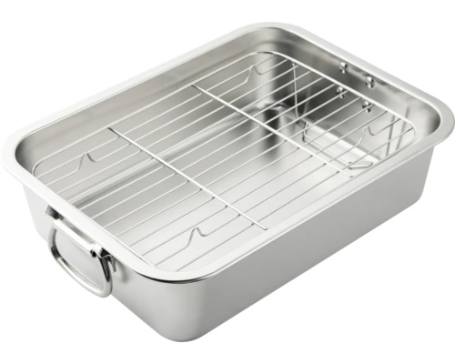 Tenneker RVS grillplaat met rooster, maat L