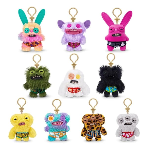 Fuggler® S4 Nøkkelring ca. 12 cm | Morsom Plysjfigur | Tilfeldig Modell | Kultsamlerfigur fra ZURU | Kawaii Veskeanheng