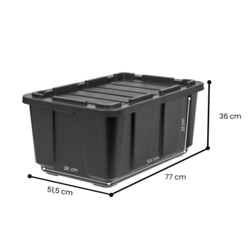 Iris Heavy Duty opbergbox 102 liter zwart