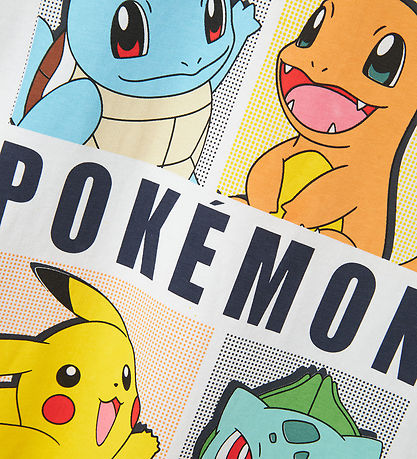 Name It T-Shirt - Noos - NkmDazz Pokémon - Bright White m. Print