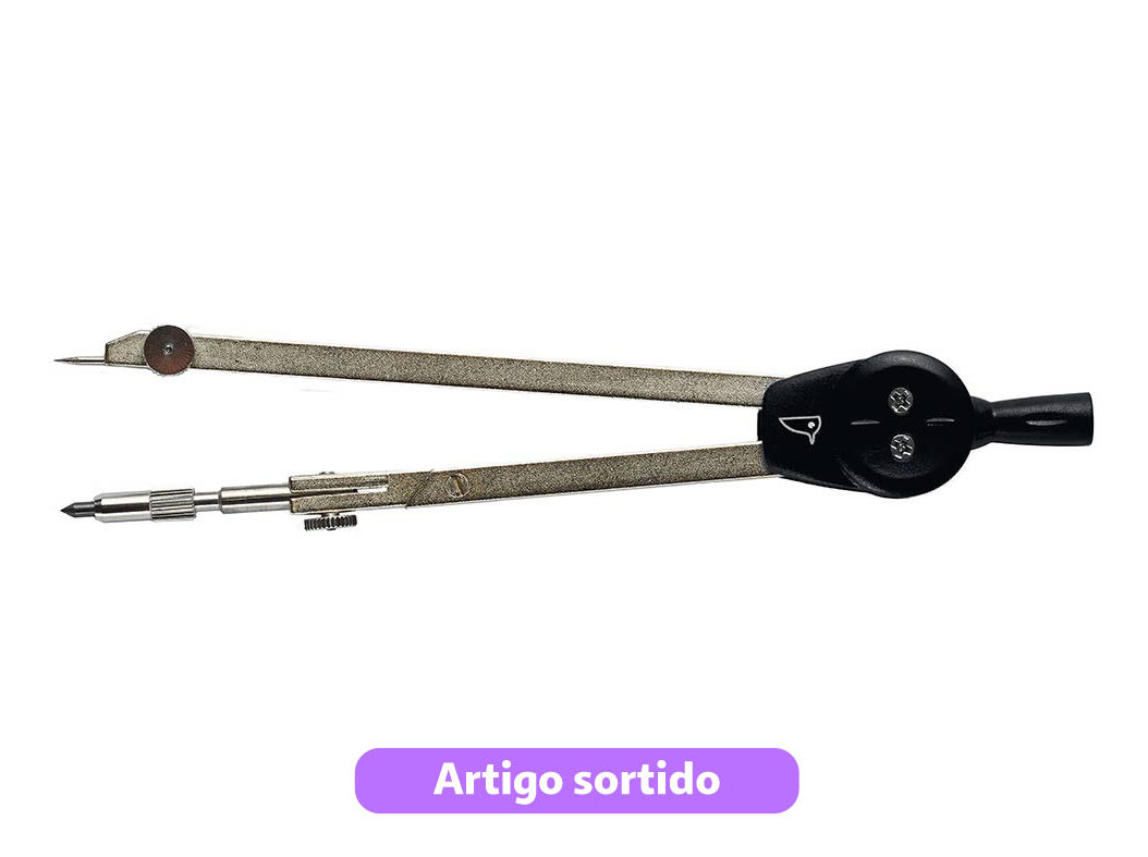 COMPASSO AUCHAN 3 PEÇAS CORES SORTIDAS