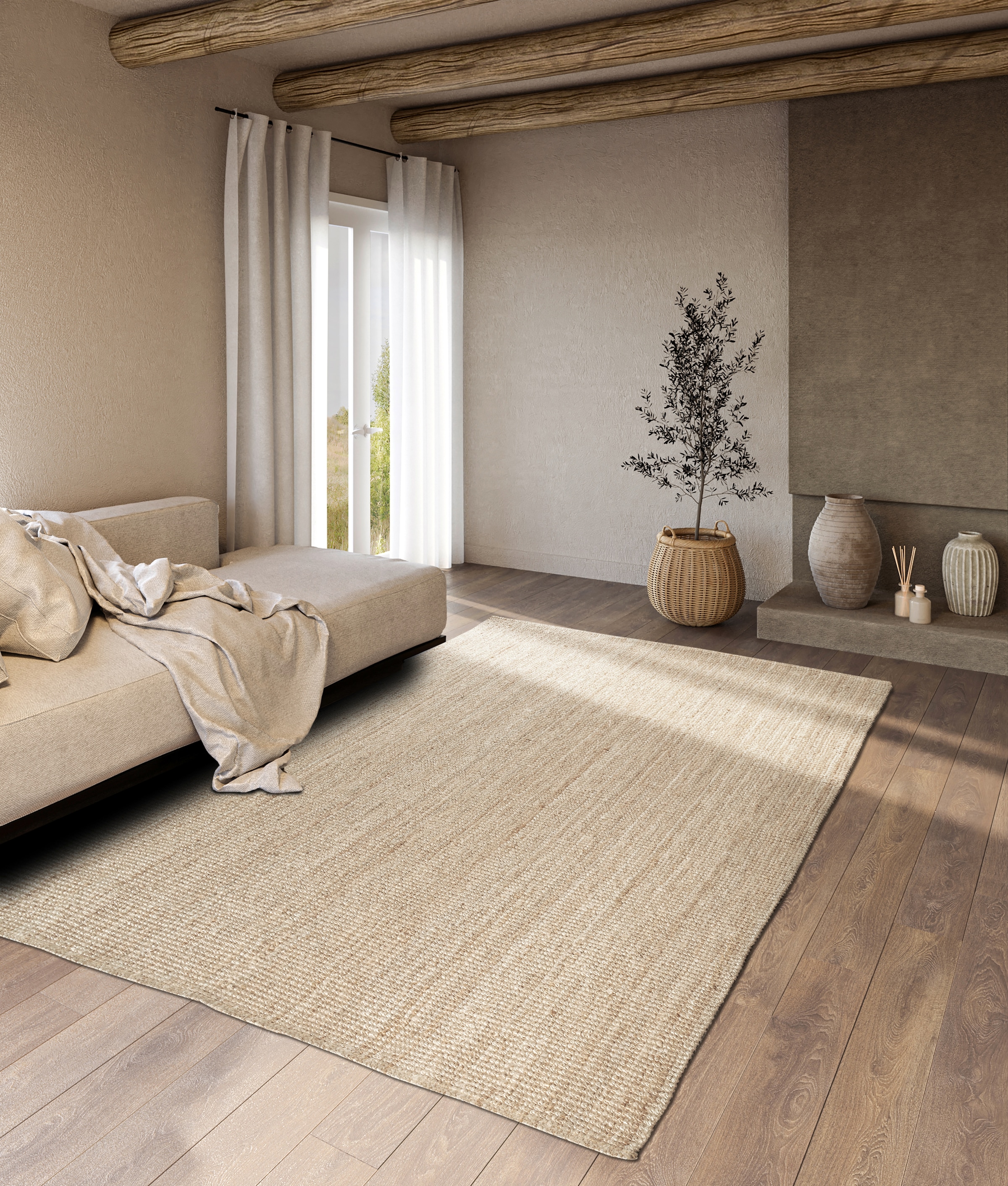 Villeroy & Boch Teppich »Rosalie Juteteppich« rechteckig 10 mm Höhe Läufer, 100% Jute, Natur, Wohnzimmer, Esszimmer, Schlafzimmer, GRS