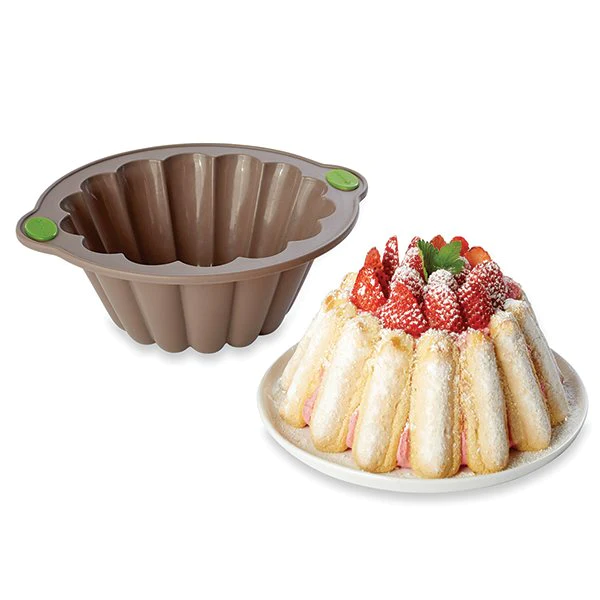 Rigiflex Moule à charlotte en silicone structure acier 26,5 cm Mathon