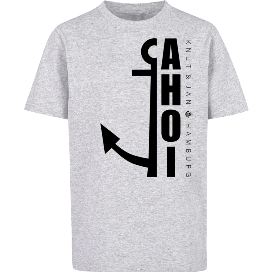 F4NT4STIC T-Shirt Ahoi Anker Crop Knut & Jan Hamburg heather grey