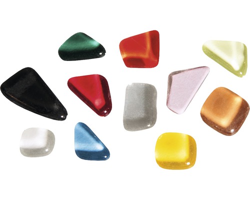 Mozaïektegels mix, zacht glas, veelhoekig, 515 stuks, diverse kleuren