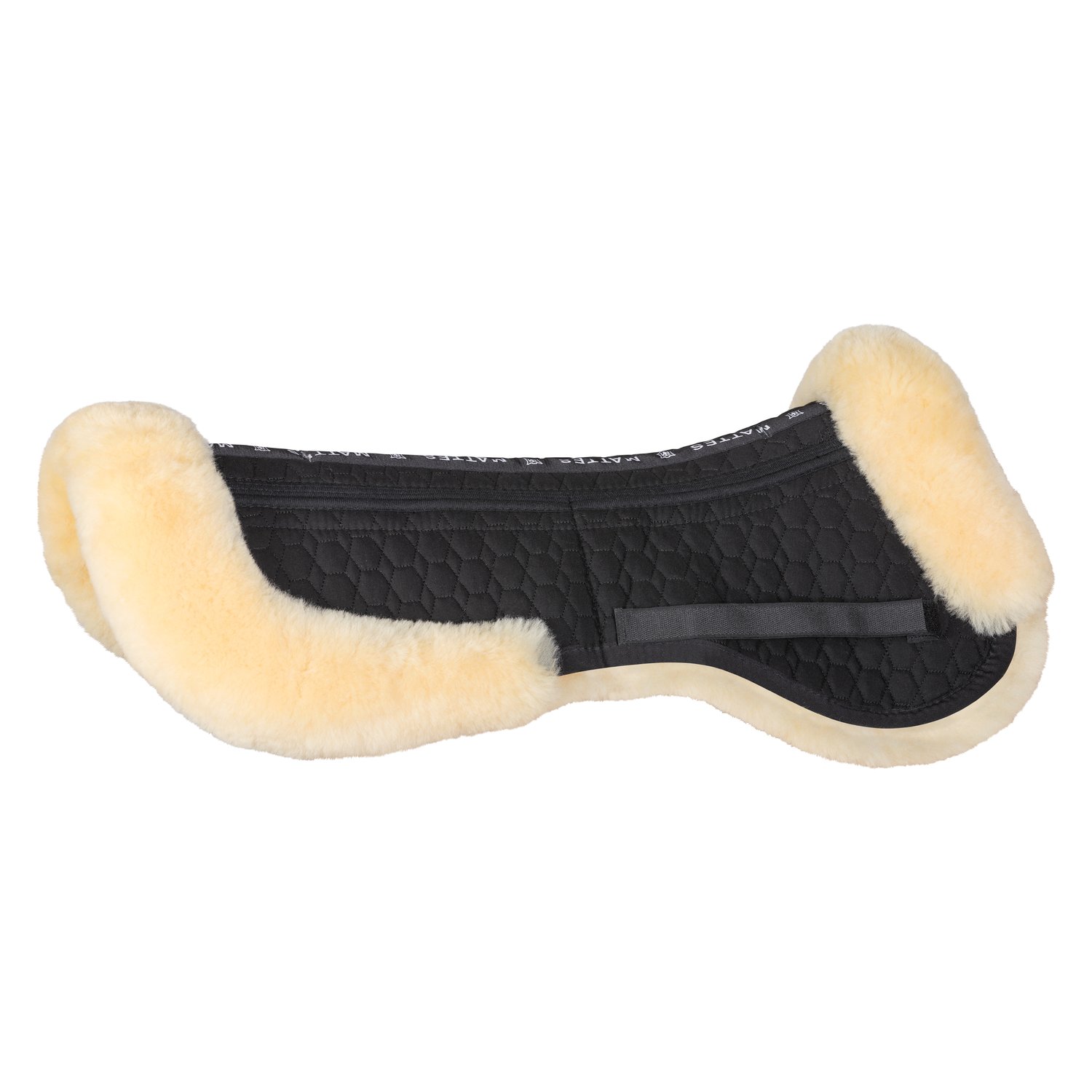 MATTES Sattelpad Lammfell mit CORRECTION® - schwarz/natur
