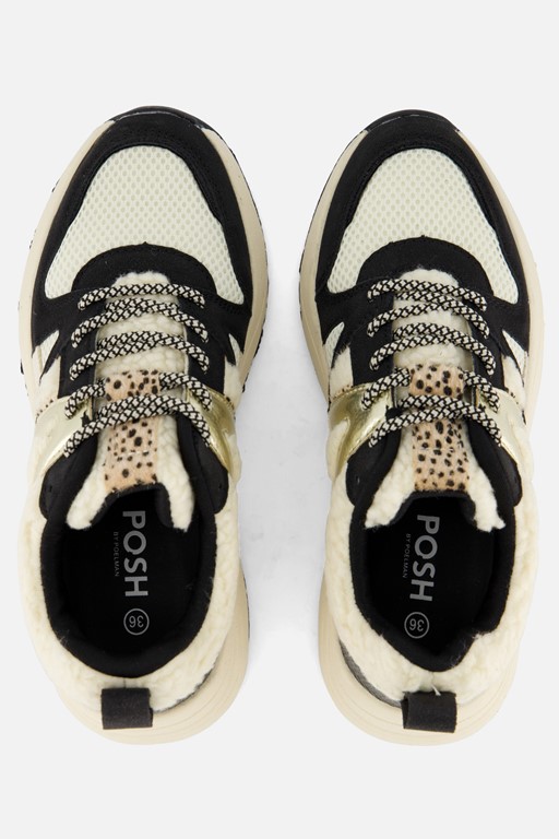 POSH by Poelman Teddy Sneakers zwart