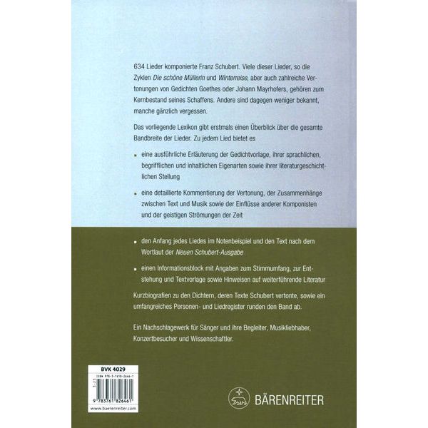 Bärenreiter Schubert Lied Lexikon