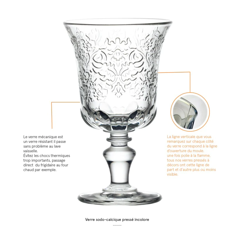 Lot de 6 verres à eau, AMBOISE La Rochère