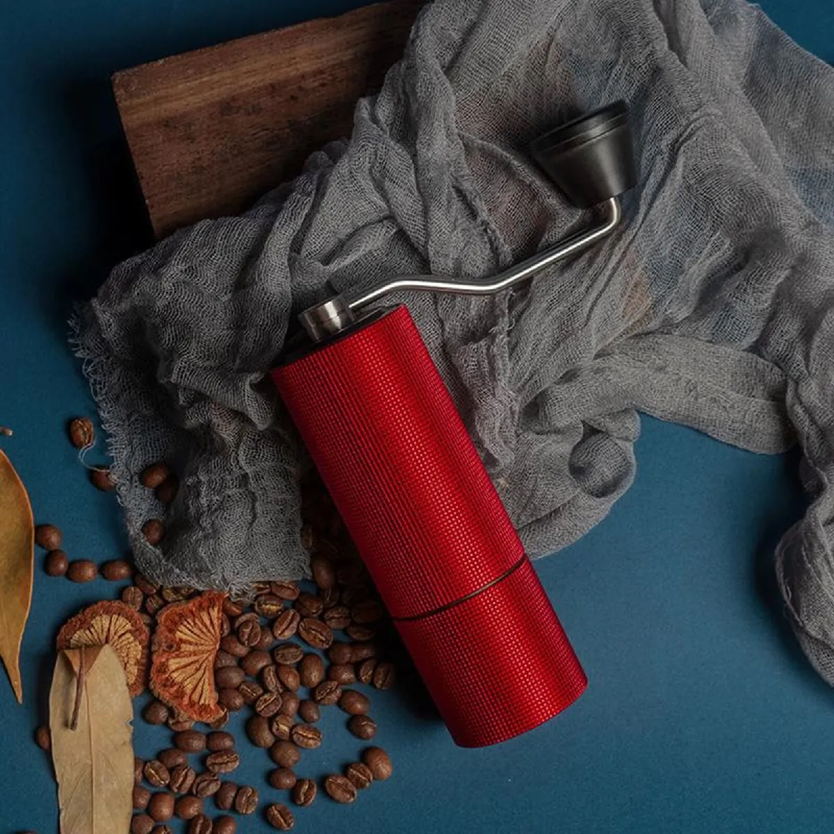 Moulin à café manuel Universal - Aluminium et inox - Rouge
