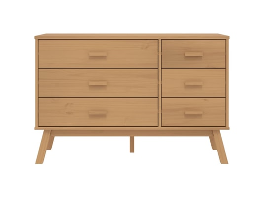 VIDAXL - Armoire à tiroirs olden marron bois de pin solide