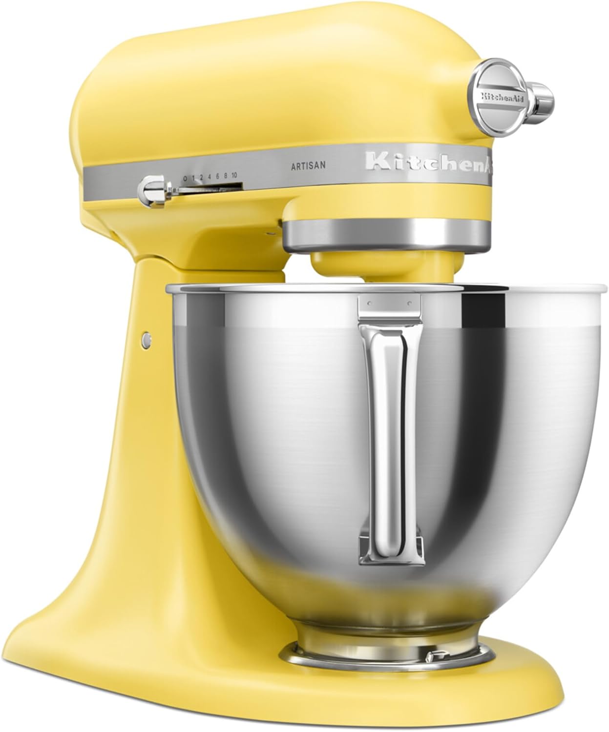 KitchenAid 5KSM195PSEBT Küchenmaschine 4,7 l Butter – ARTISAN, mit kippbarem Motorkopf, 2 Edelstahlschüsseln, Gehäuse aus Spritzgussmetall