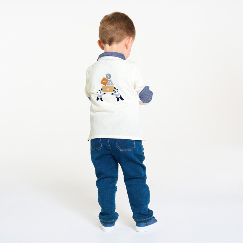Polo maille piquée blanc bébé garçon Blanc