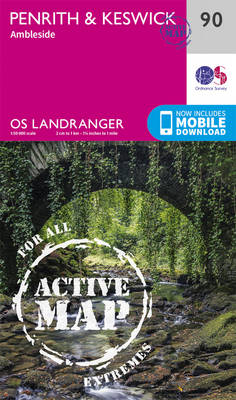 Penrith & Keswick - OS Landranger Active Map 90 (Sheet map, folded)