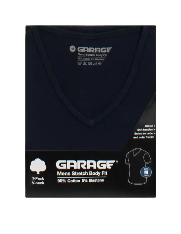 Garage Basic bodyfit t-shirt V-hals 0202