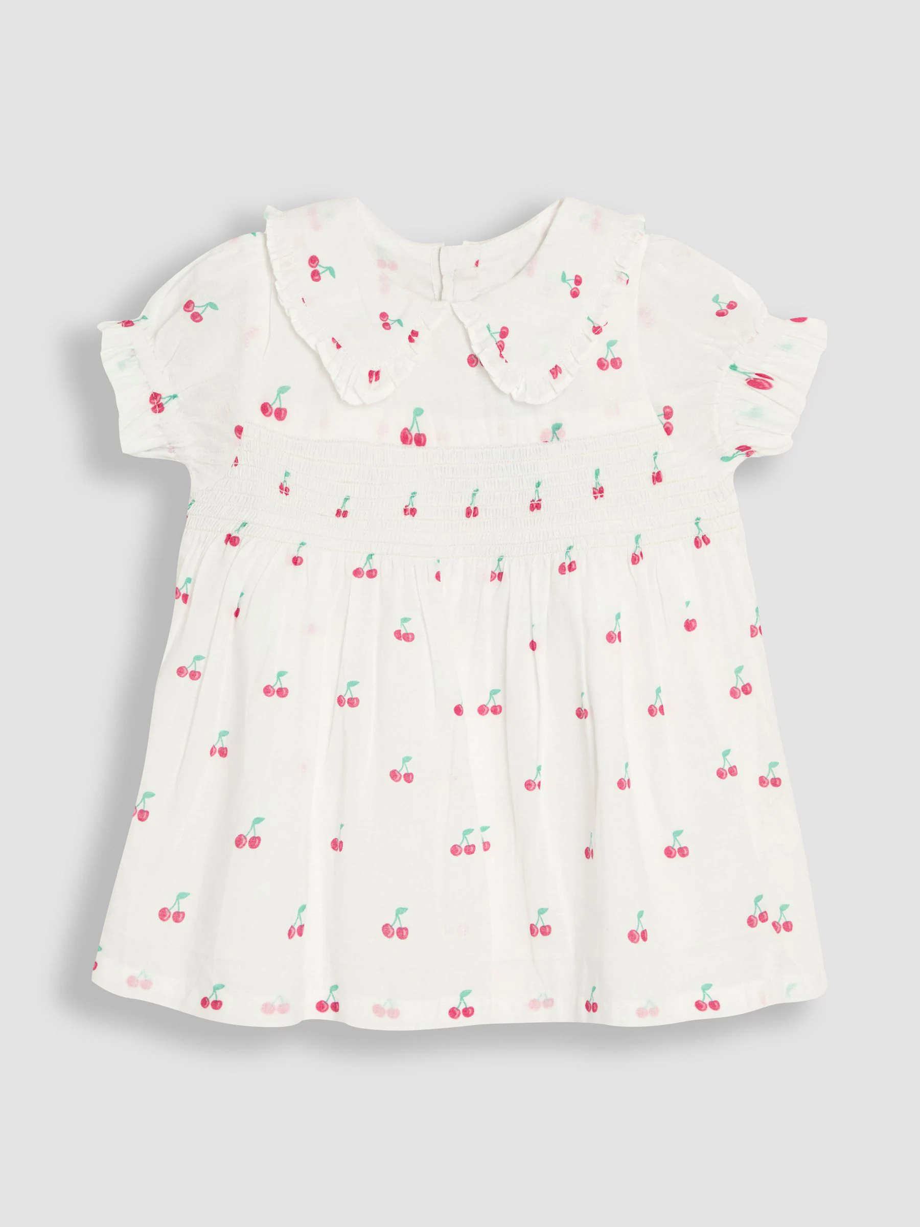 JoJo Maman Bébé Peter Pan Collar Smocked Blouse