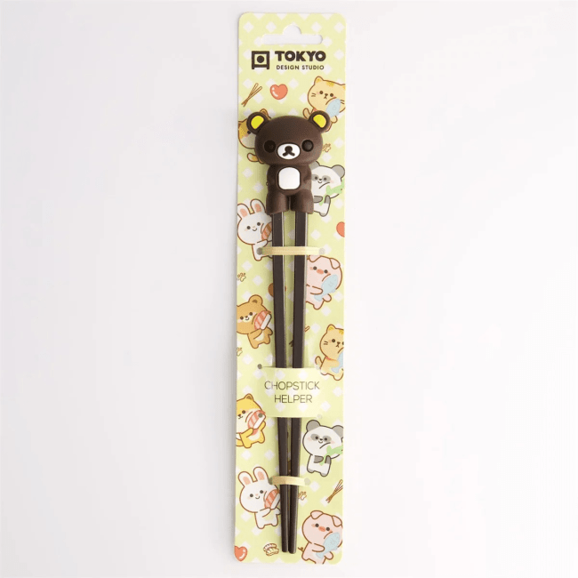 Tokyo Kinder Eetstokjes Beer Donker Bruin 22cm