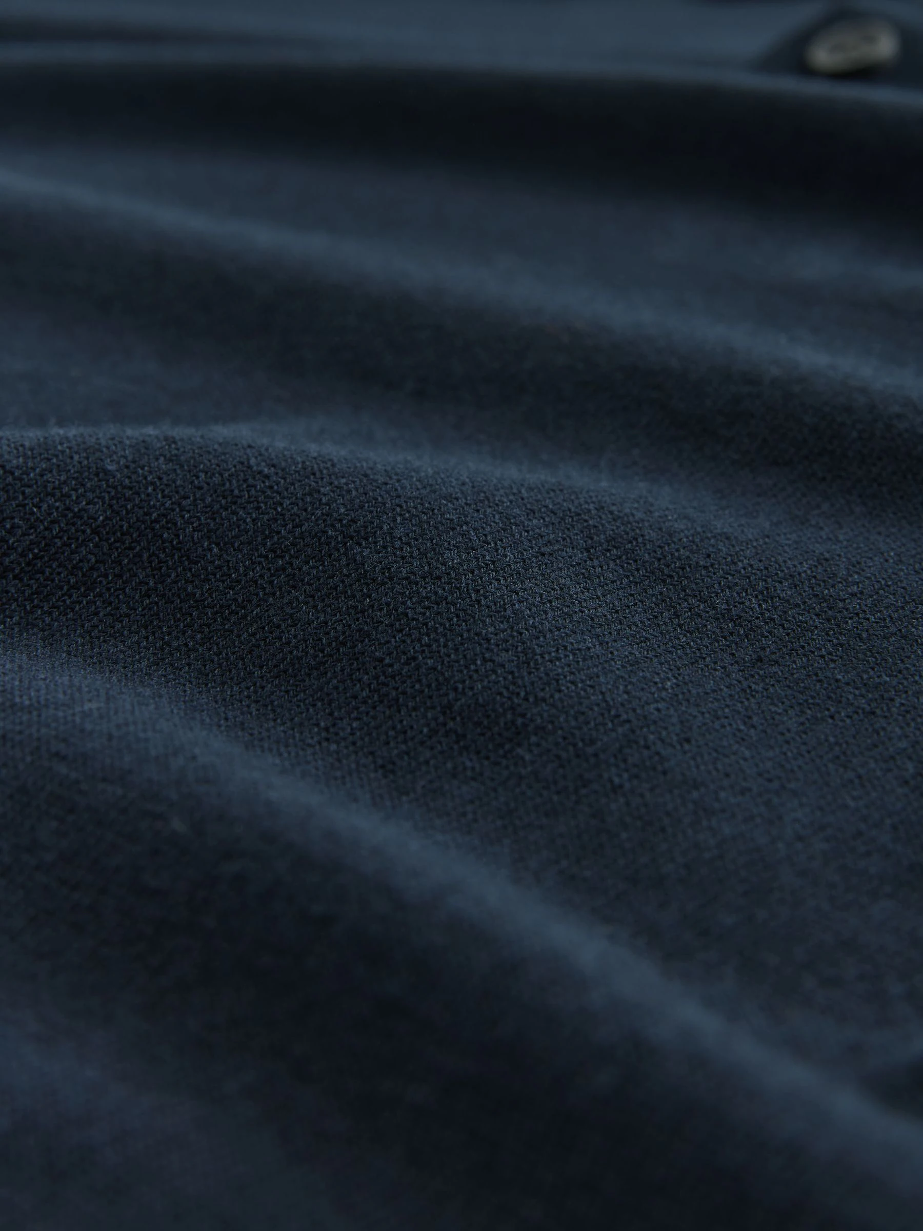 Donkerblauw - Normale Pasvorm - Katoenrijk gebreid poloshirt met lange mouwen