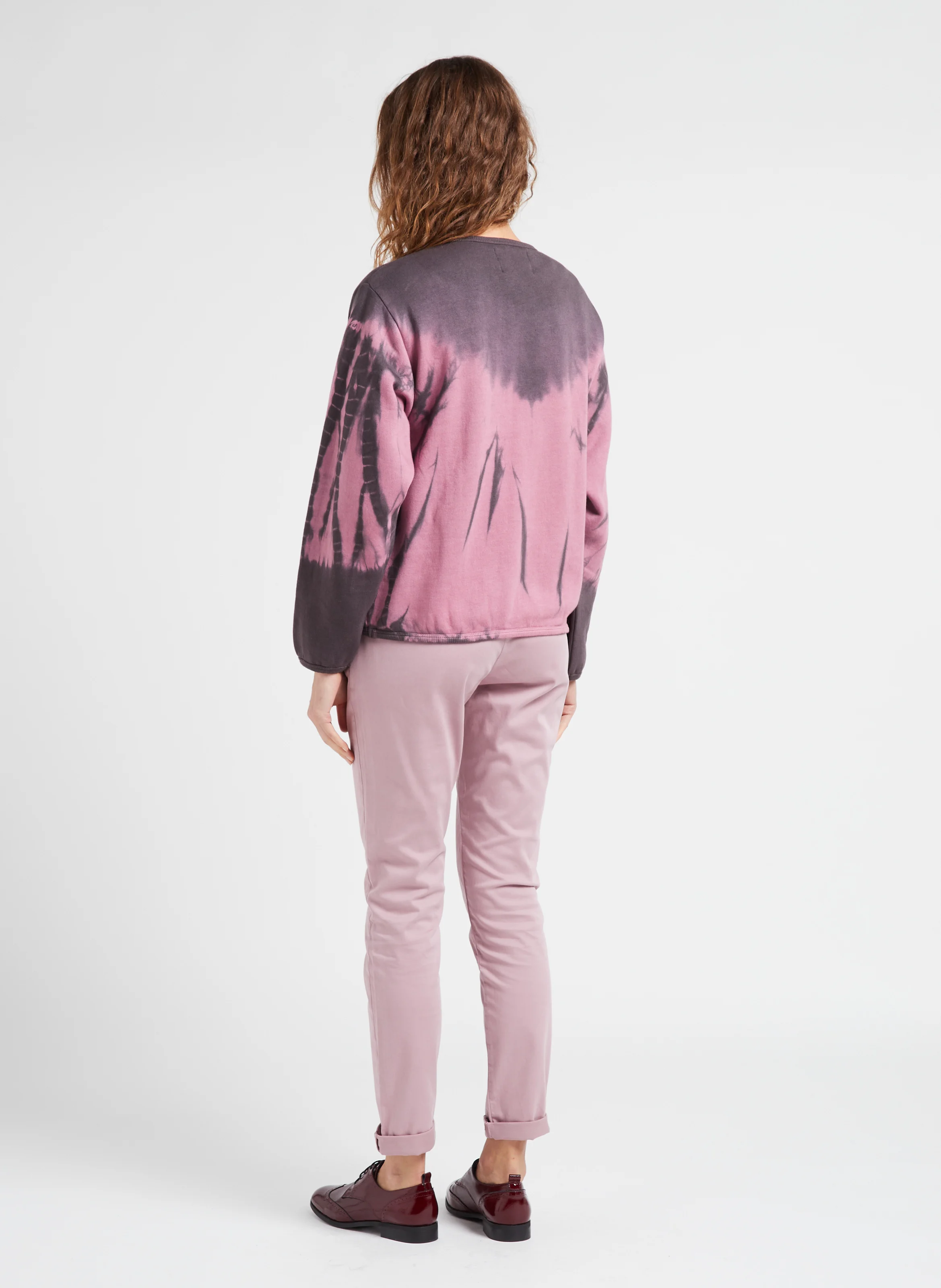 SONAR - Pull col rond en coton bio mélangé | Marron