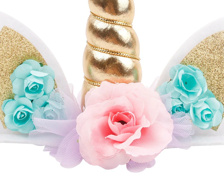 Stoff Kuchenauflage Kinder Einhorn Torten Topper Dekoration für Torten / Kuchen - Regenbogen