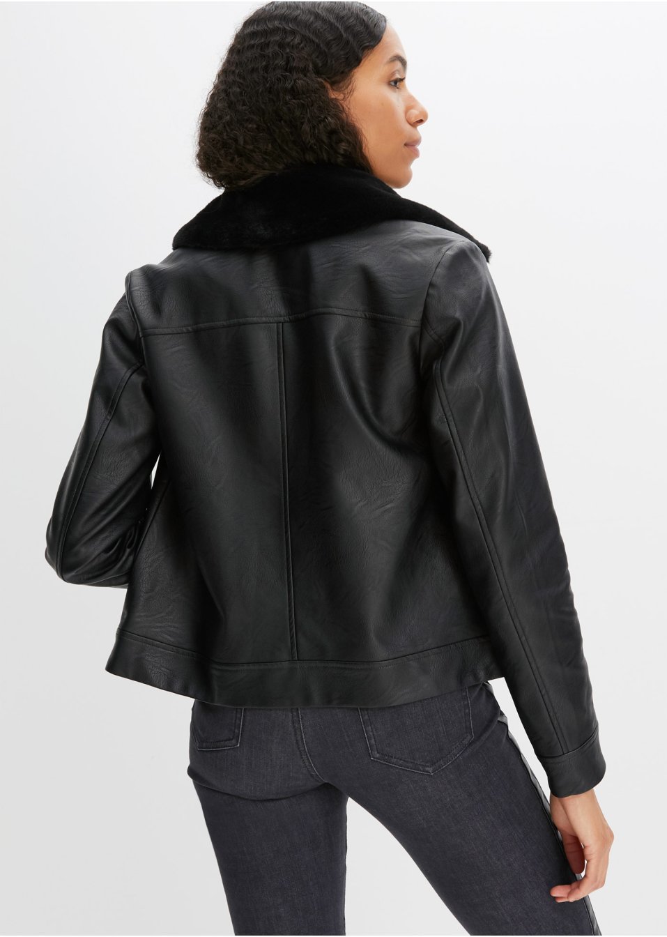 Veste avec col en synthétique