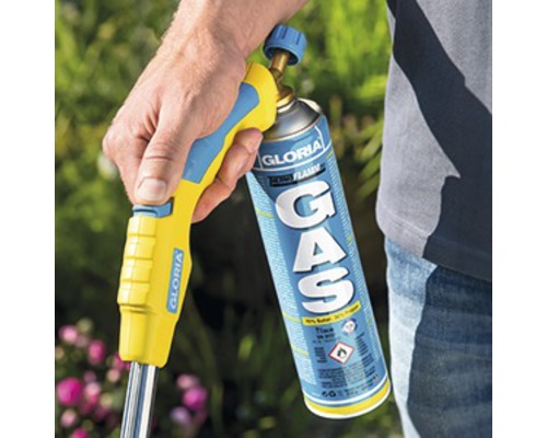 GLORIA Thermoflamm bio Comfort PLUS - Onkruidbrander, onkruidverdelger, gasbrander, grill aansteker, tegen onkruid, vlamonkruidverdelger incl. gasbus