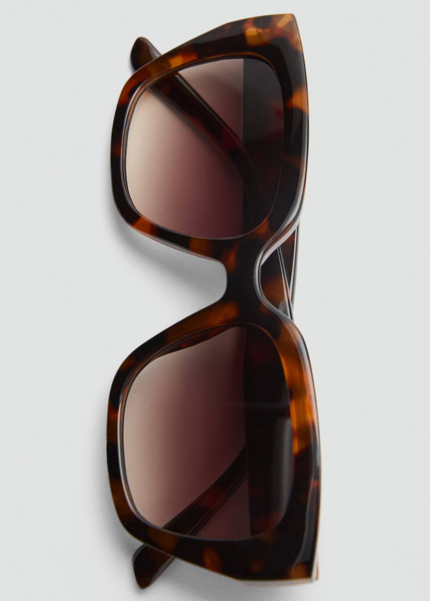 Mango zonnebril met tortoise print donkerbruin