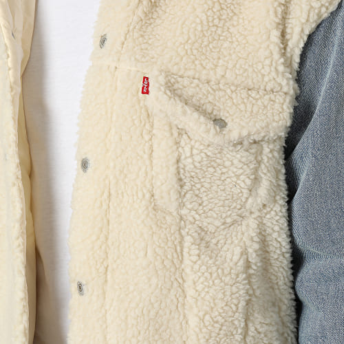Veste A5783 Blanc Bleu Denim