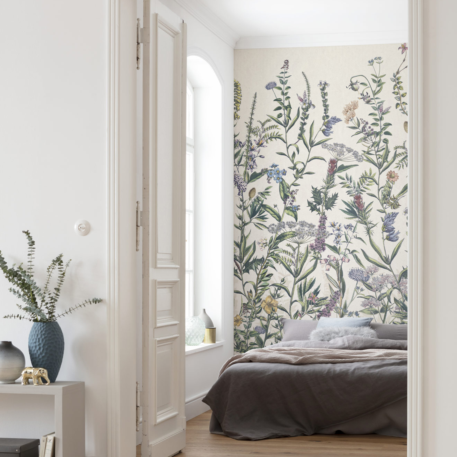 Vlies-Fototapete FLOWERING HERBS - bunt - 200x250 cm