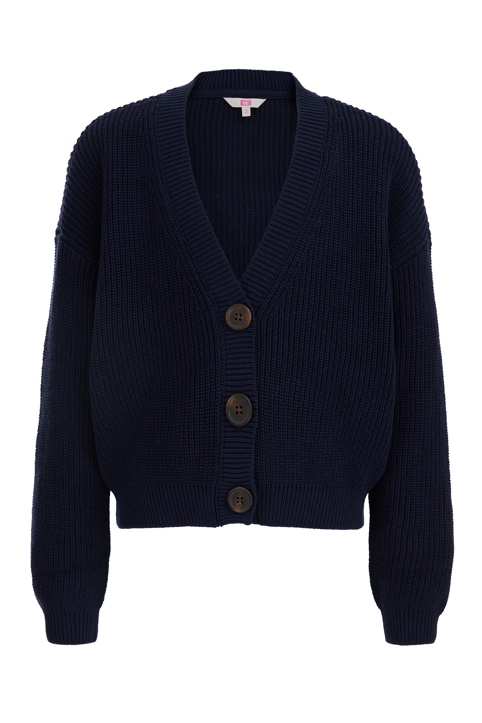 Meisjes fijngebreid vest WE Fashion Donkerblauw