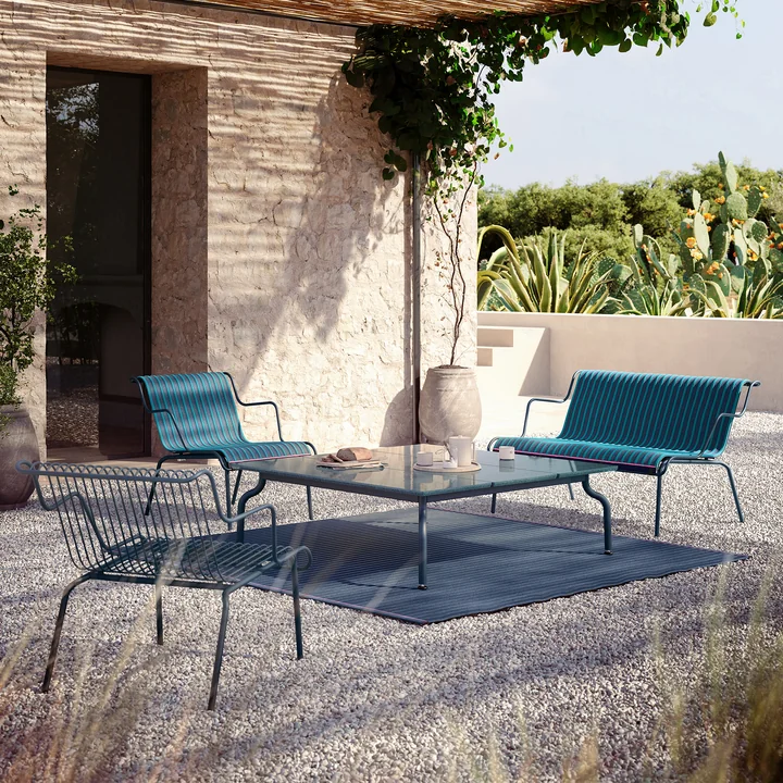 Magis - South Outdoor Teppich, 200 x 200 cm, blau