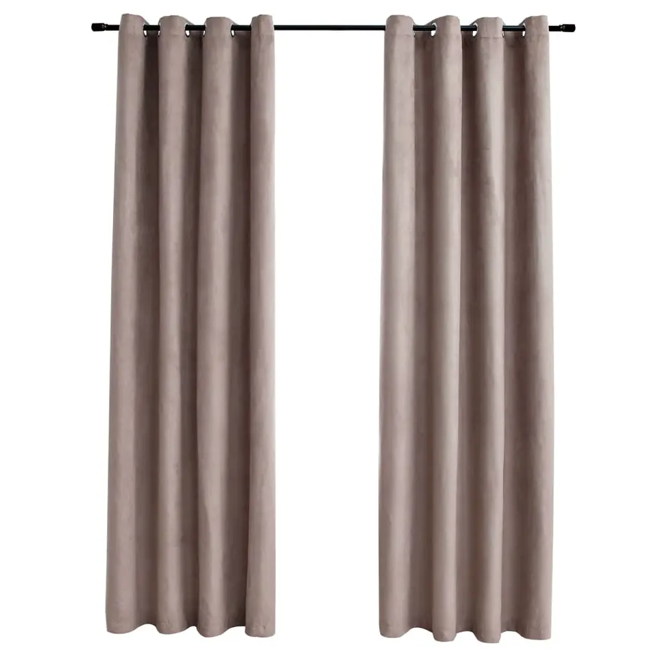 vidaXL - Gordijn - Taupe - Stof - 140 x 245 cm - 2 stuks