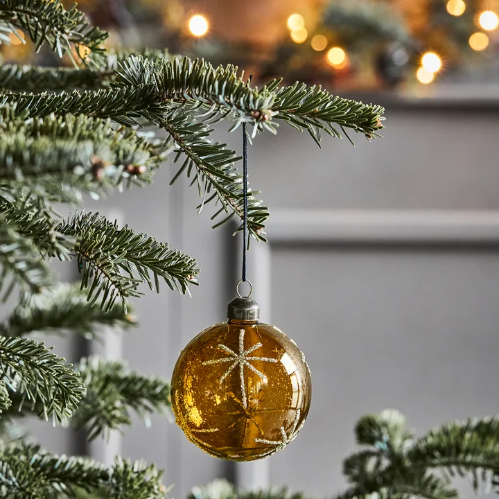 House Doctor - Star Ornament, Ø 8 cm, amber (4er-Set)